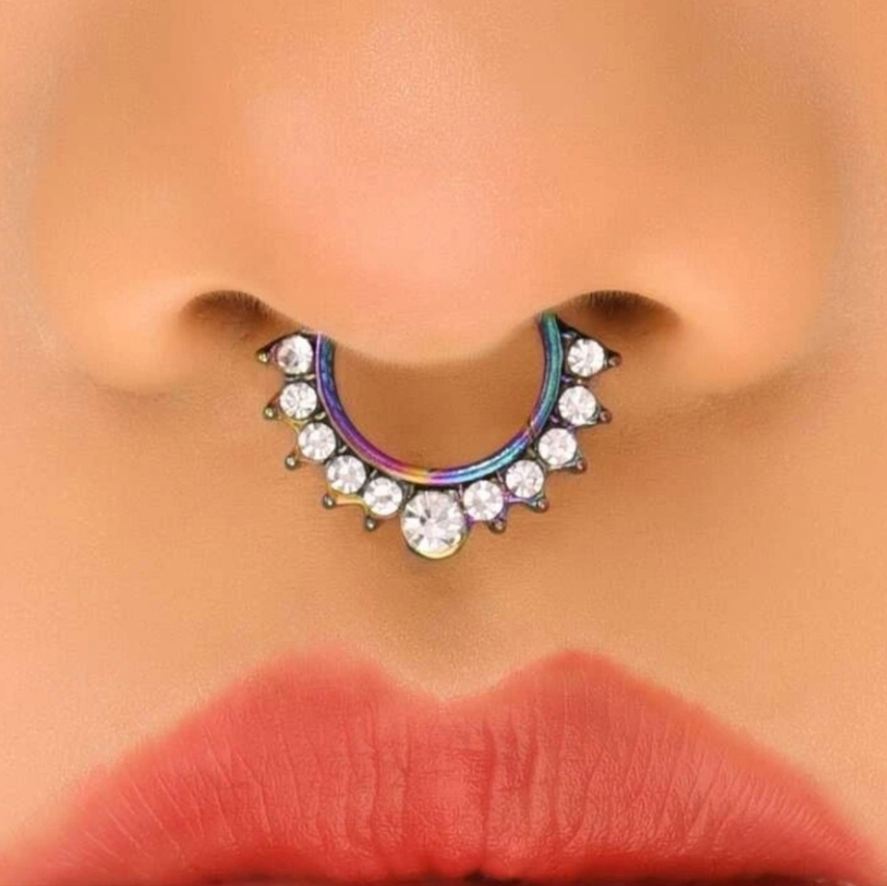 Fake septum nose ring 🌈🌈🌈